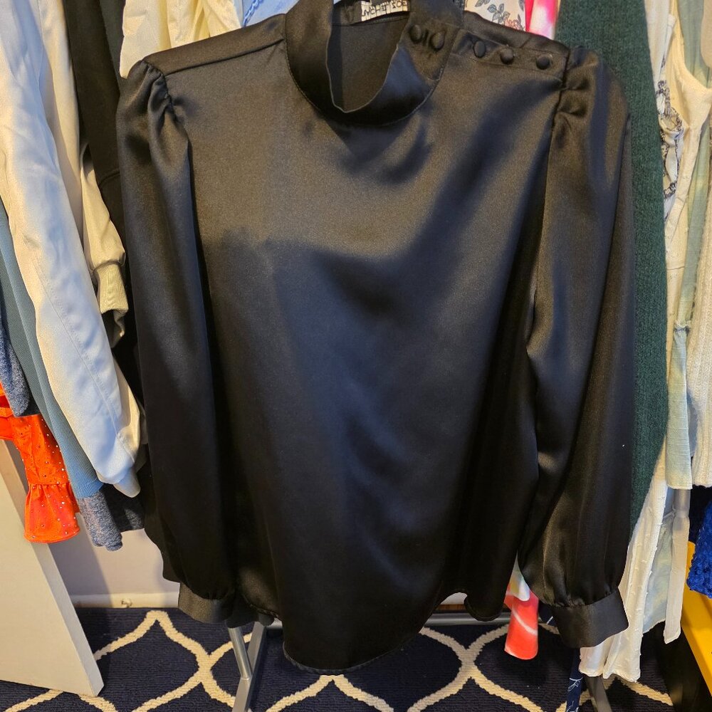 Black Rachel Zoe Dress Blouse